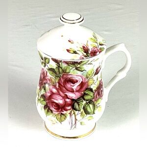 Golden Crown-E&R-bone, China coffee cup with lid ￼